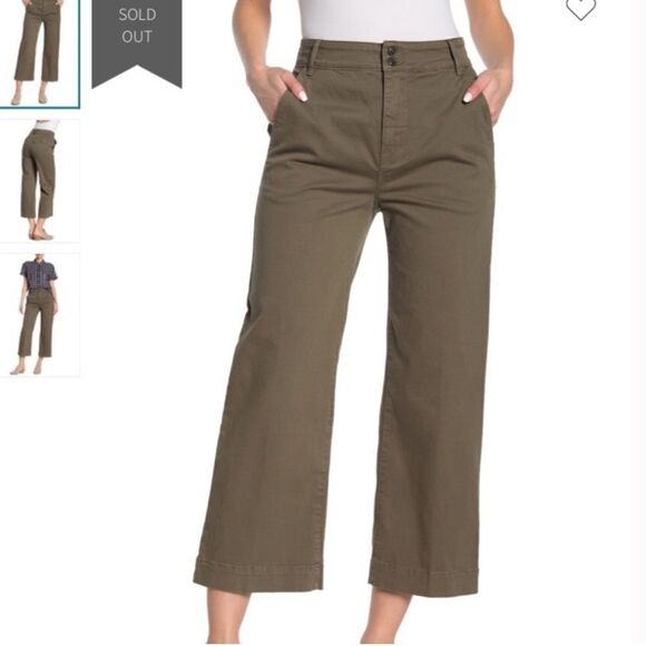NWT FRAME Cropped Wide Leg High Waist Pants - Picture 1 of 10